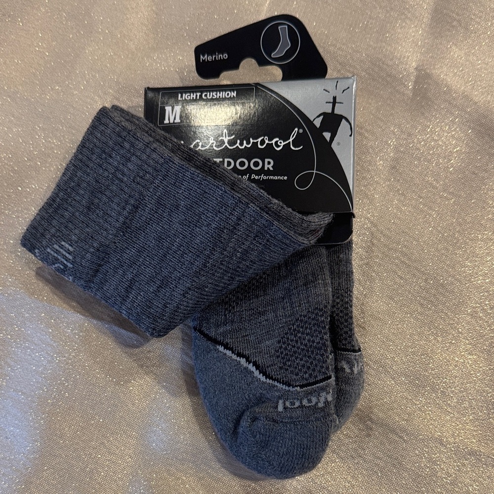 Smartwool PhD Outdoor Light Cushion Gray Socks - Size M - NWT - Picture 4 of 5